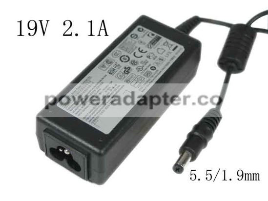 19V 2.1A APD/Asian Power Devices DA-40A19 AC Adapter, 5.5/1.9mm, 3-Prong, New Products specification Item Condition New