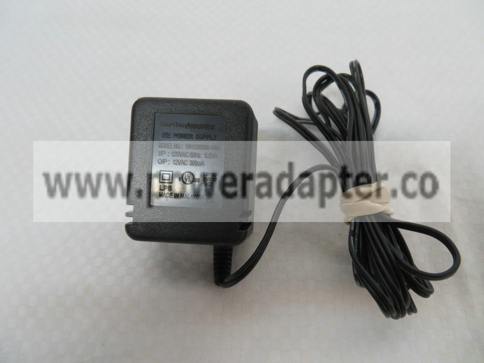 Boston Acoustics WH120300-1AN AC Power Supply Charger Adapter Brand: Boston Acoustics Model no: WH120300-1AN MPN