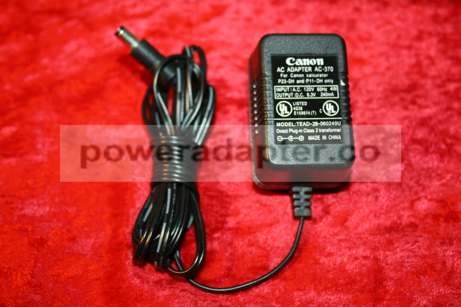 Canon AC-370 AC Adapter TEAD-28-060240U Condition: new Brand: Canon Type: AC Adapter Model: TEAD-28-060240U MPN: A
