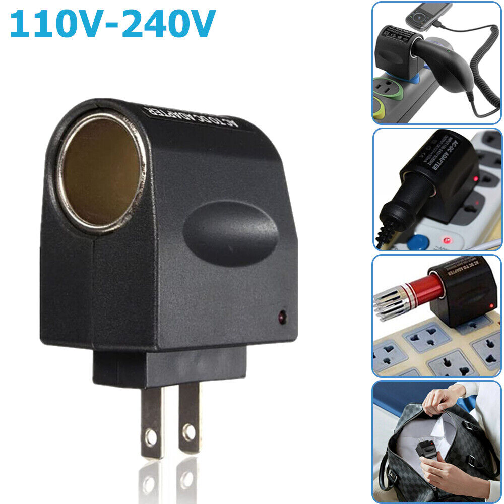 AC Wall Outlet To 12V DC Car Cigarette Lighter Converter Socket Adapter US Plug Brand Unbranded Type AC to DC Car Sock
