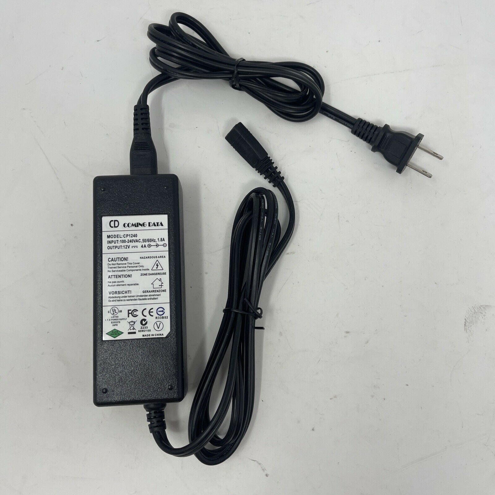 Genuine Coming Data CD CP1240 12V 4A Power Supply AC Adapter Brand: Coming Data Type: AC/DC Adapter Connection Split