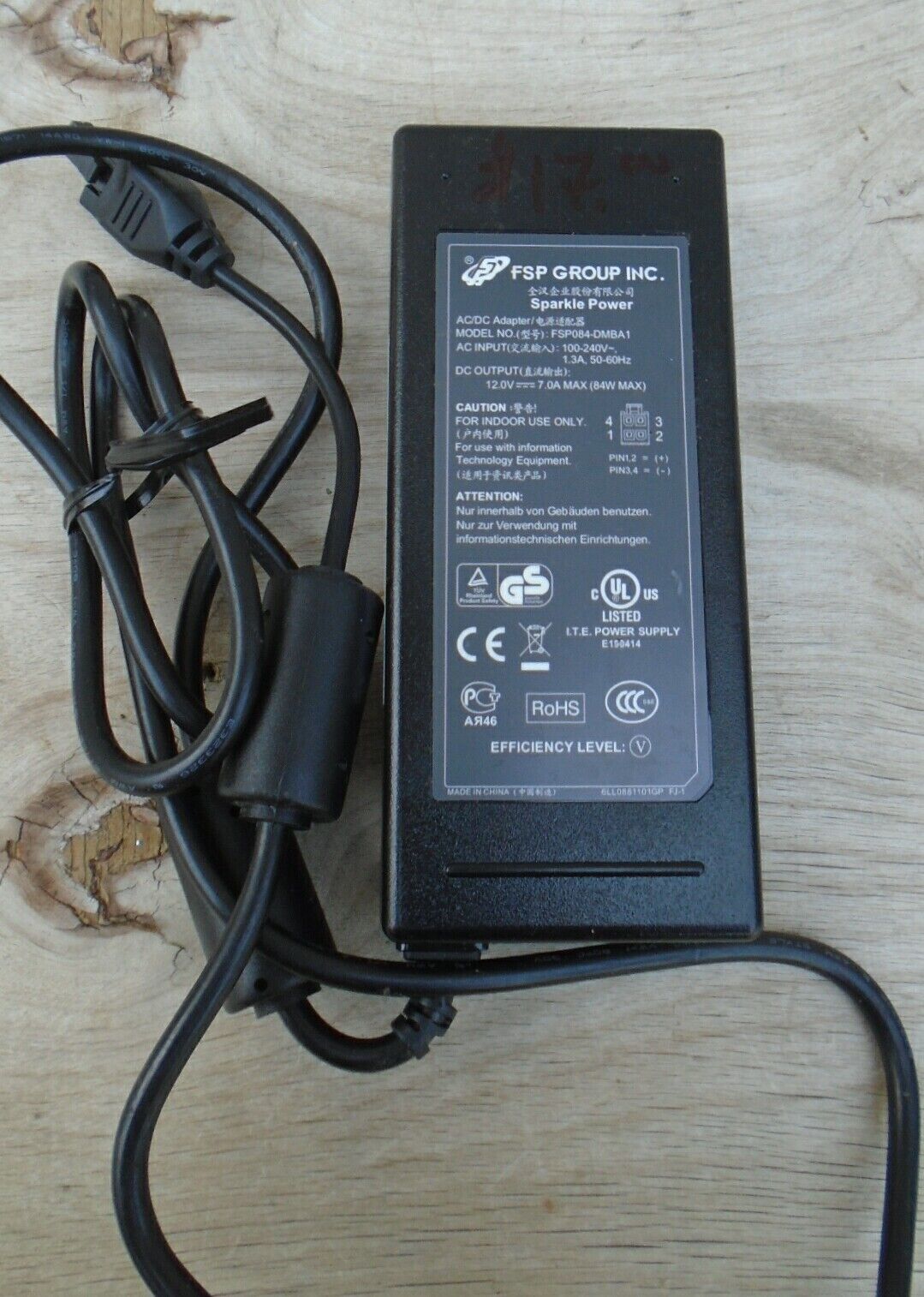 Genuine FSP FSP084-DMBA1 Switching Power Supply Adapter 12V 7A 84W 2Pin w/PC Brand FSP, FSP Group Inc Type AC/DC Adapte