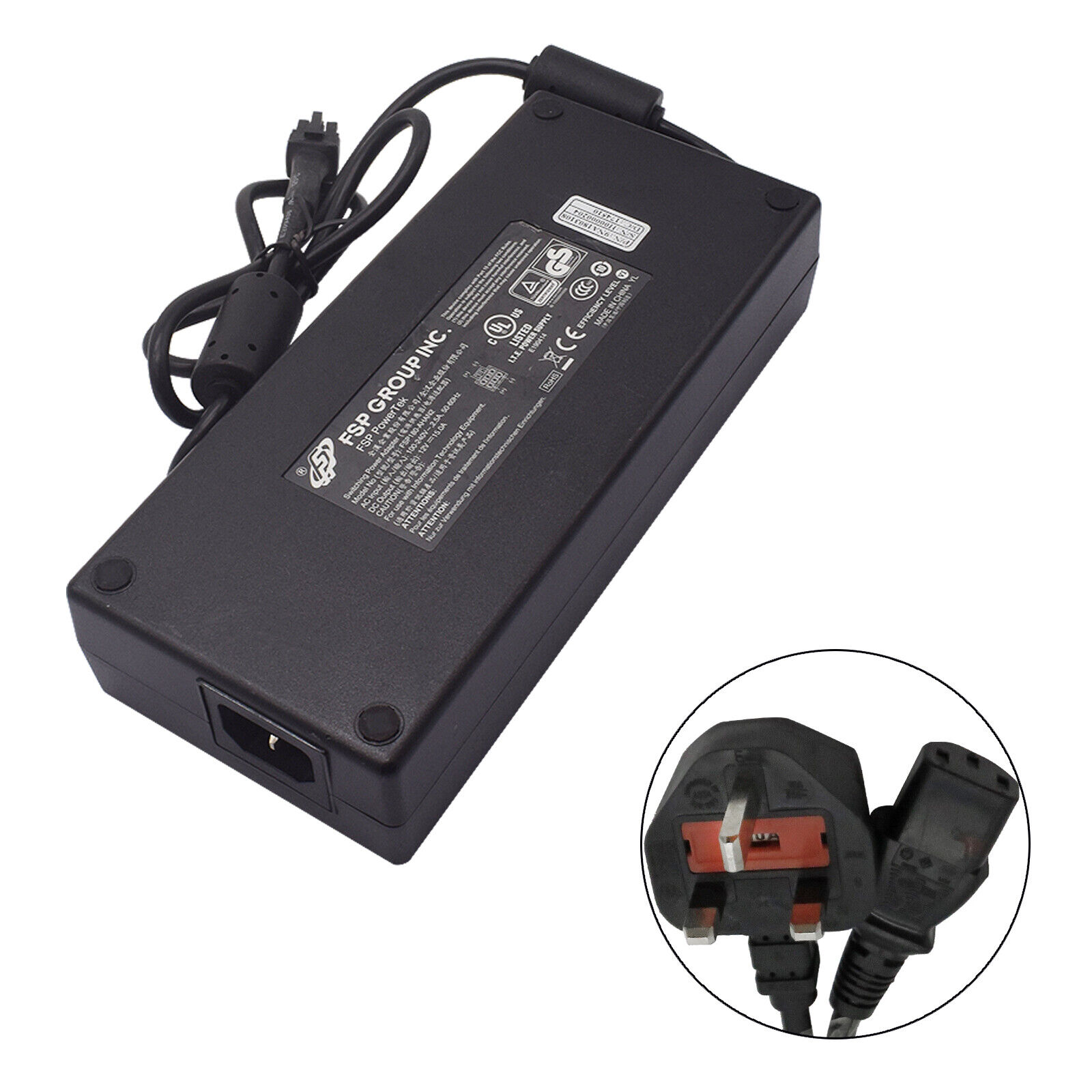 Original FSP FSP180-AHAN1 180W 12V 15A 6-PIN Switching Power Supply AC Adapter Model: FSP075-DMAB1 Type: AC/AC Adapt