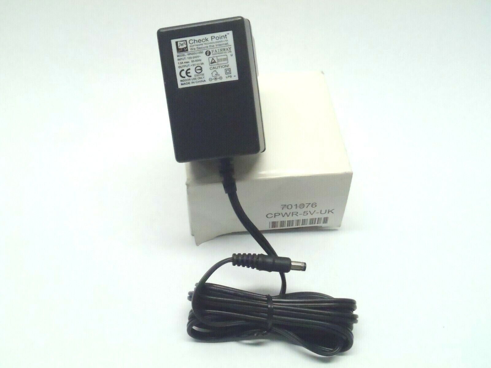 Fairway CPWR-5V-UK AC Adapter WN20U-050 Check Point Power Supply UK VERSION Model: Power Supply Type: AC/AC Adapter