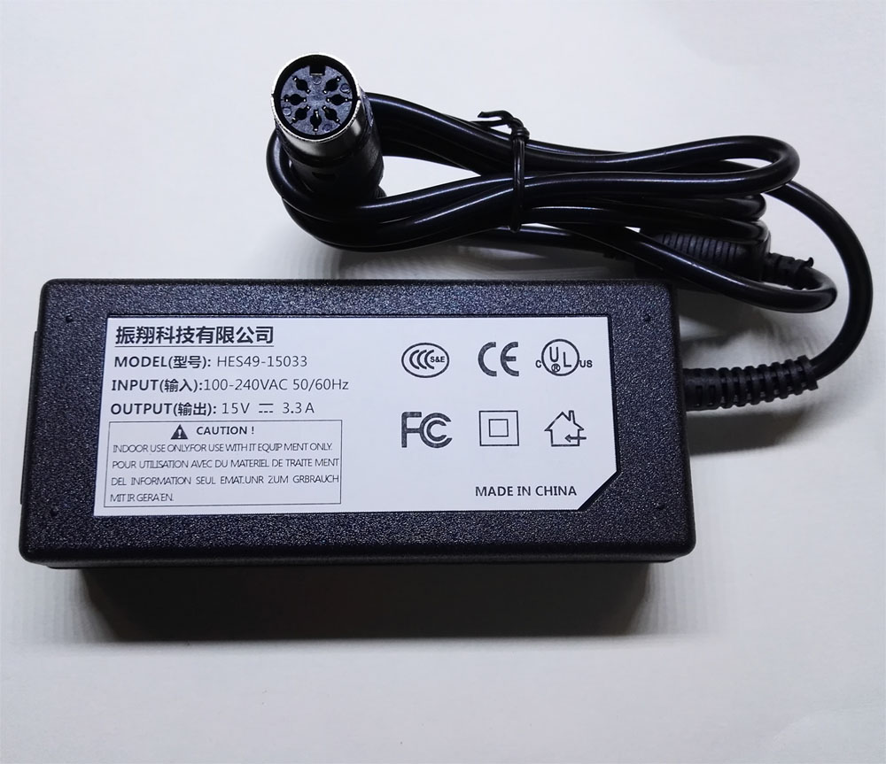 Jinkewei GOLDWAY UT4000A ECG monitor power adapter 7-pin female head Model: HES49-15033 Input: 100-240v AC 50-60 Hz O