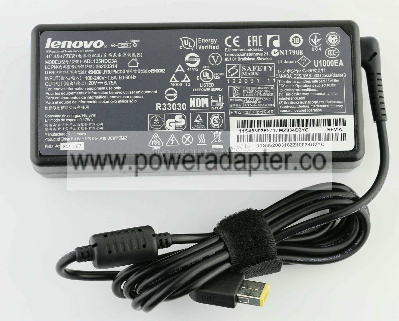 45N0361 4X20E50564 135W AC Adapter Charger For Lenovo ThinkPad T440 T440p T440p-20AN-006VGE Product Description Compa