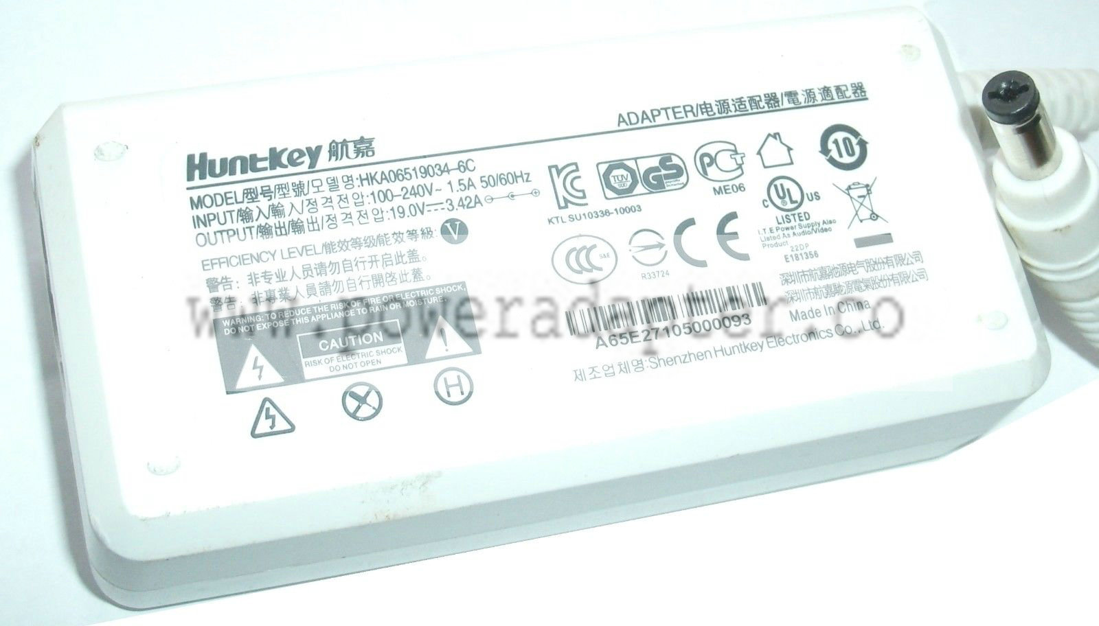 HUNTKEY POWER ADAPTER HKA06519034-6C 19.0V 3.42A HI THERE AND WELCOME TO THATS HOW INTERNATIONAL LTD WE ARE PROFESS