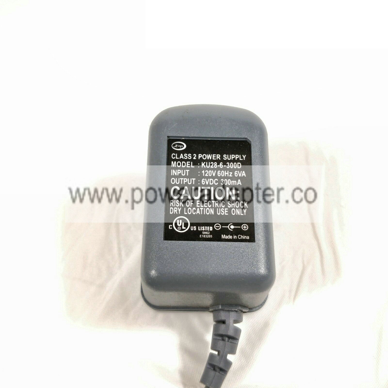Kings/Hello Kitty KU28-6-300D Baby Monitor AC Adapter 6V DC 300mA Power Supply Quick Info:Great OEM charger for your