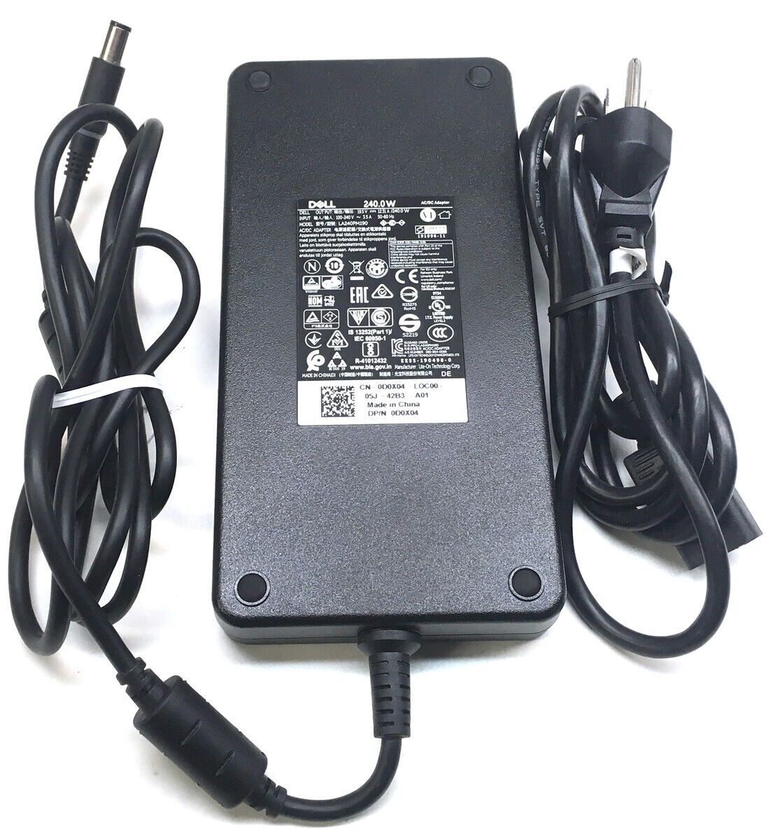Genuine Dell Laptop Charger AC Adapter Power Supply LA240PM190 0D0X04 19.5V 240W Brand Dell Type Power Adapter Compatib