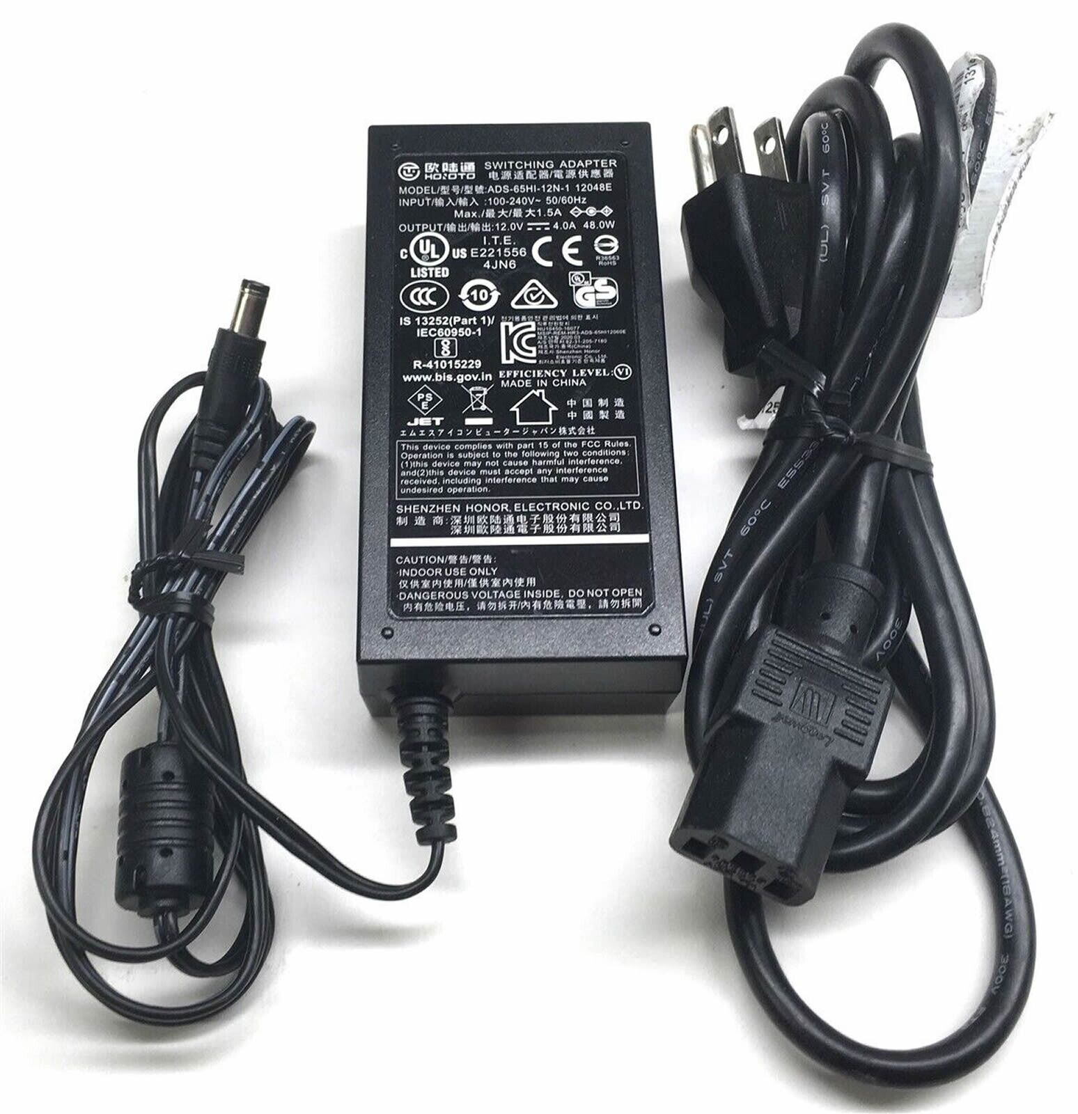 New Original OEM Hoioto 12V 4A AC Adapter for MSI Optix MAG271VCR (3CB3) Monitor Compatible Brand For MSI Brand Hoioto