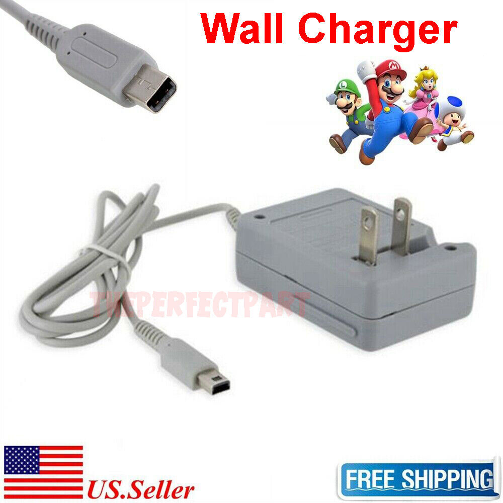 New AC Adapter Home Wall Charger Cable for Nintendo DSi/ 2DS/ 3DS/ DSi XL System Platform Nintendo 3DS Color Gray Compa
