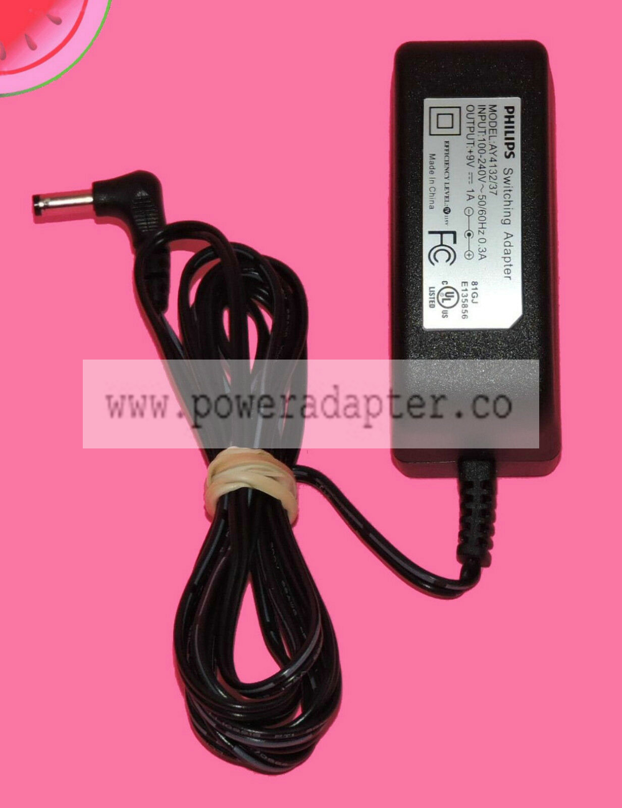 Power Supply Adapter Genuine PHILIPS AY4132/37 AC / DC 9v 1amp Model: AY4132/37 Brand: PHILIPS Output Voltage: 1amp