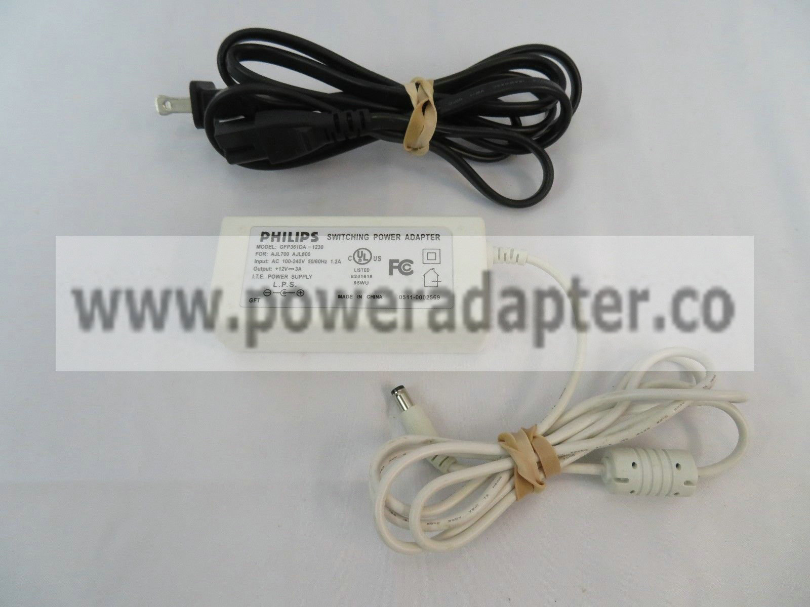 12V 3.0A AC Adapter for Philips GFP361DA-1230 LCD DVD TV Power Supply Cord Charger Brand: Philips Model no: GFP3