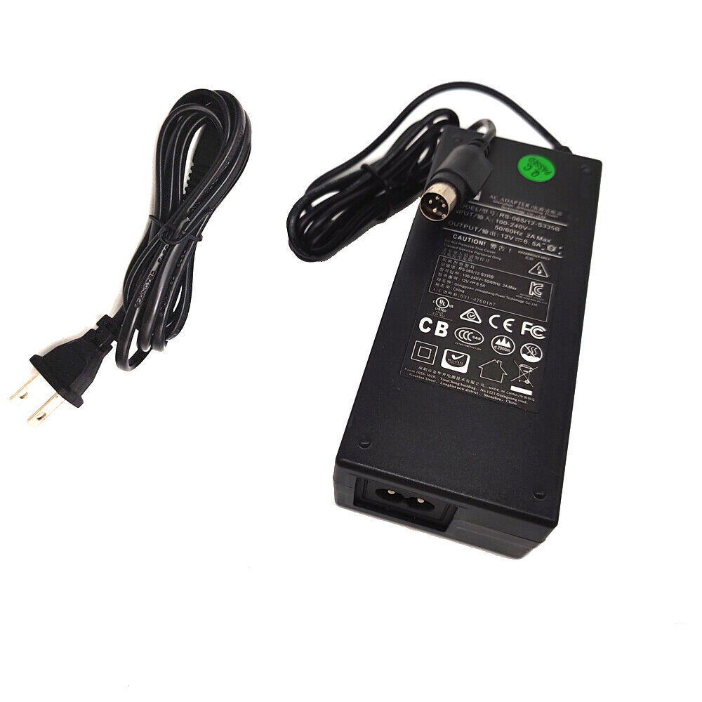 Genuine Orico RS-065/12-S335B AC Adapter Power Supply Charger 4-Pin 12V 6.5A Brand Orico MPN Deos Not Apply Compatibl