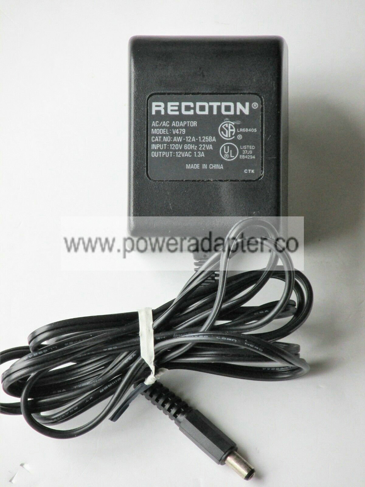 Recoton AC Adapter Power Supply #V479 - 120V 60Hz Recoton AC Adapter Power Supply - Model #V479 - 120V 60Hz Overall e