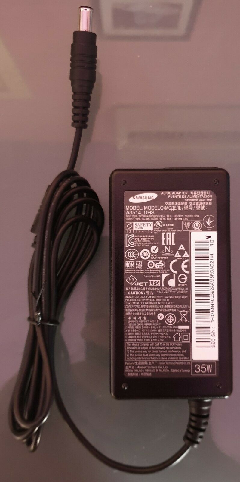 Samsung T22E390EW LED-LCD TV 14V 2.5A AC-DC Adaptor Power Supply EAN: Does not apply Type: AC & DC Output Voltage: 2