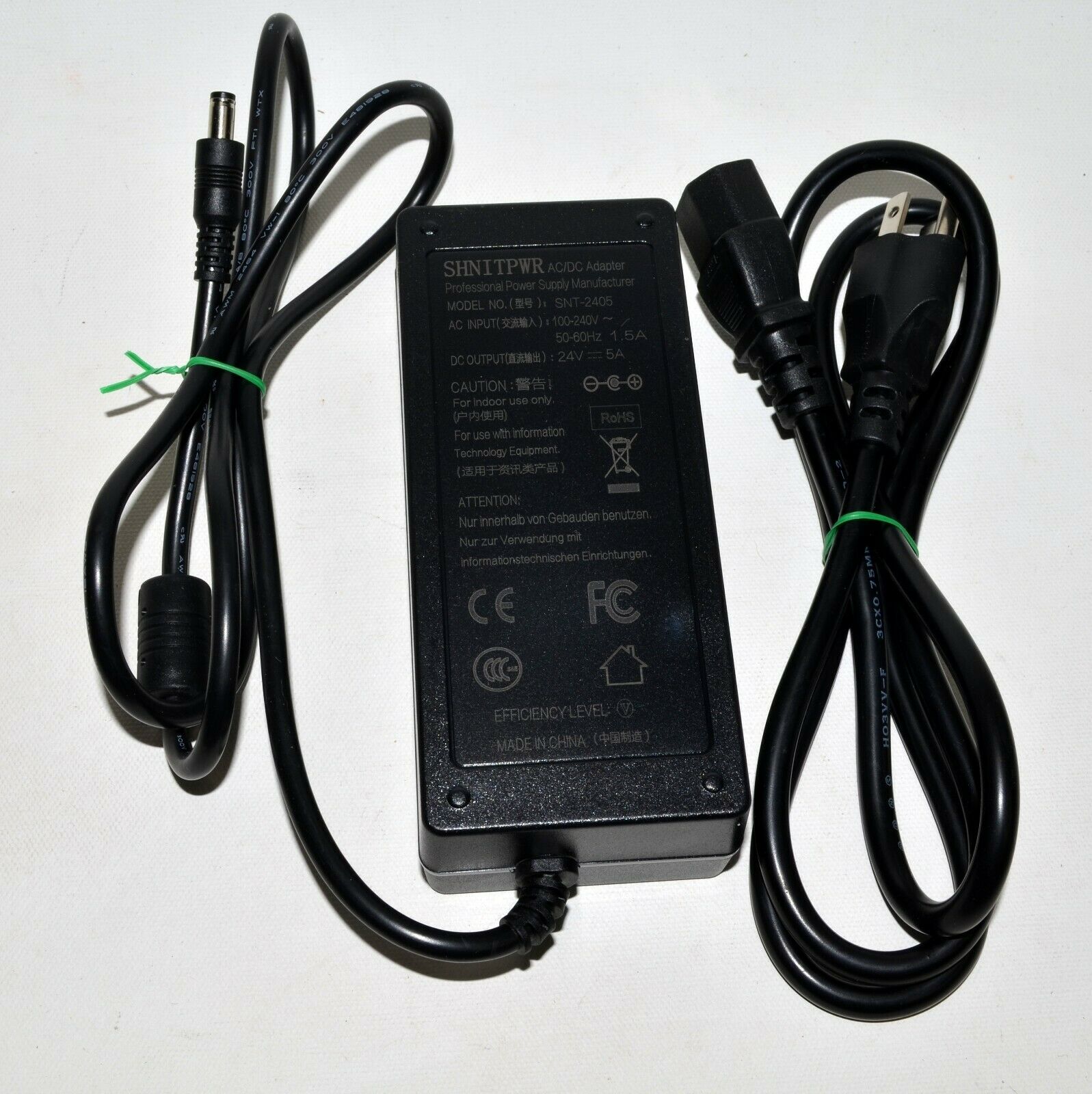 Shnitpwr ACDC Power Adapter Supply SNT-2405 24V 5A Compatible Brand: Universal Brand: Shnitpwr Type: AC/DC Adapter