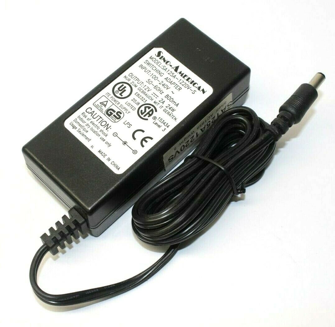 Sino-American SA125A-1220V-S Switching AC Adapter Power Supply Output 12V 2A Brand: Sino American Type: Adapter MP