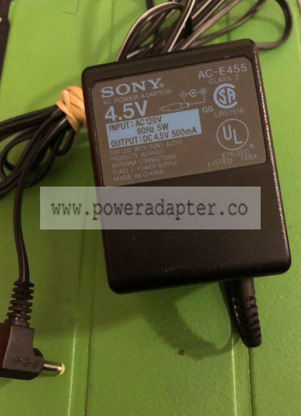 Sony Power Supply AC Adapter 4.5 Volt for CD, Diskman, MD Minidisc, MP3 AC-E455 Type: AC/AC Adapter Brand: Sony Output