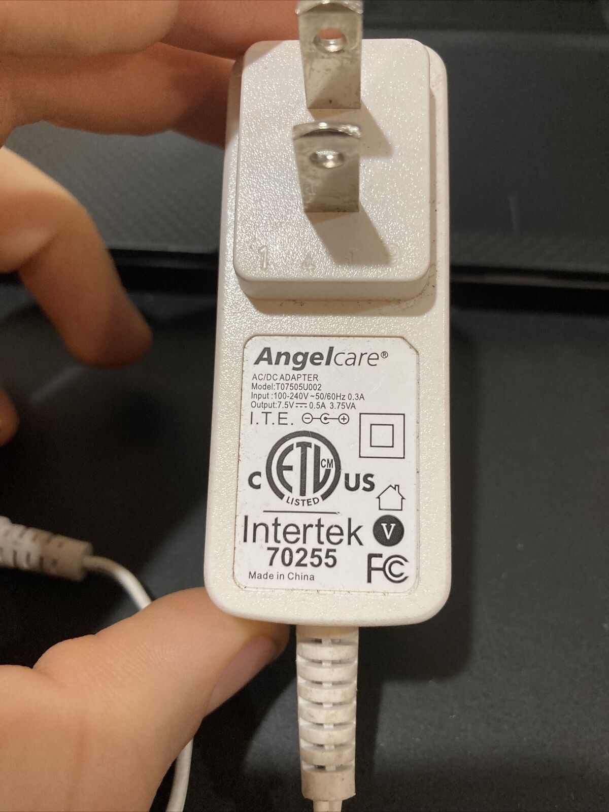 Genuine ANGELCARE T07505U002 Power Supply Adaptor 7.5V - 0.5A OEM AC/DC Adapter Brand: Angelcare Type: AC/DC Adapte