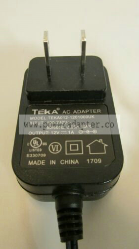 Teka TEKA012-1201000UK Genuine Power Supply AC Adapter Charger DC 12V 1A TESTED Brand: Teka Output Voltage: 12 V Mo