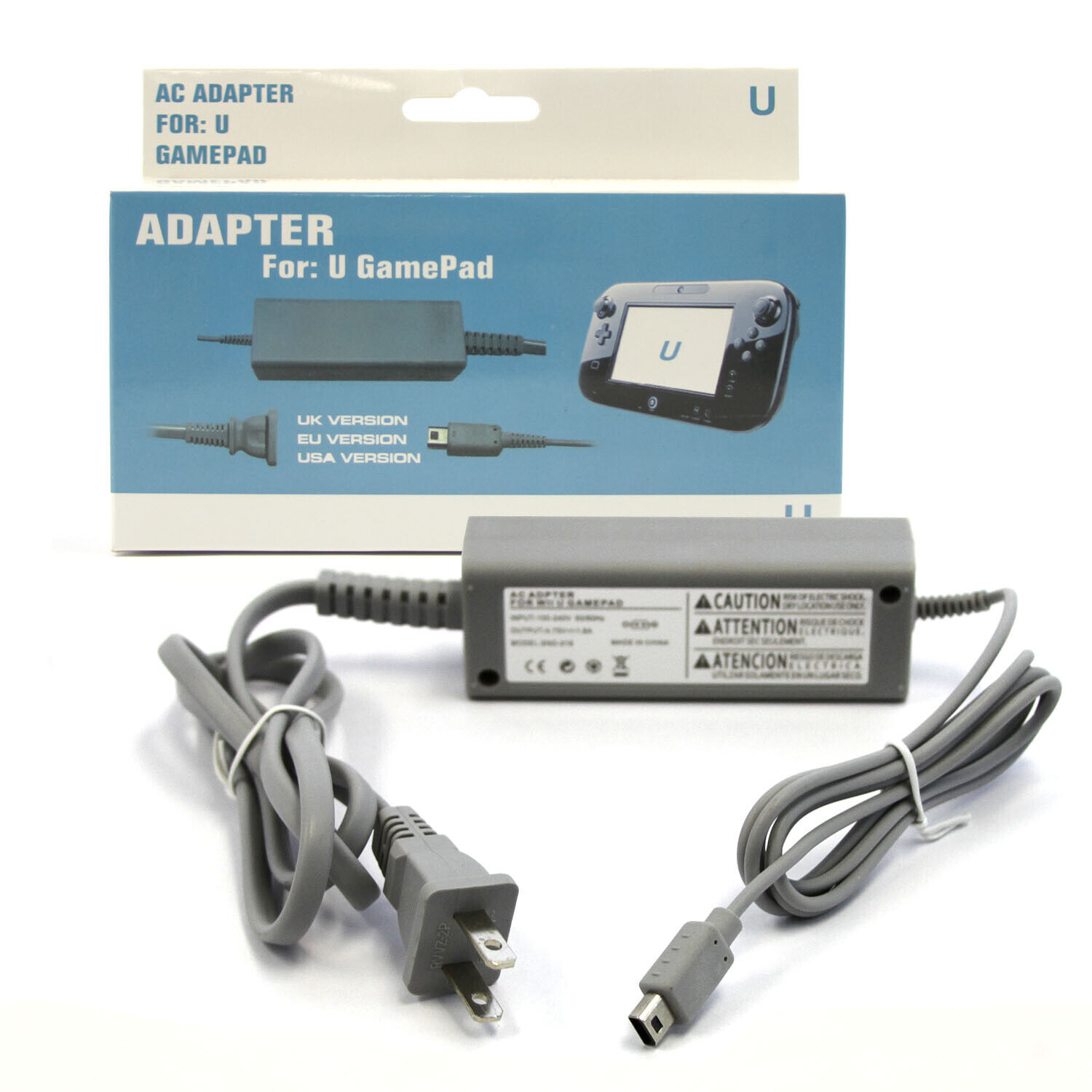 Wii U - 110V-220V Gamepad AC Charger Cord Hexir (WiiU Wall Power Cable Adapter) Type: Wall Charger Connectivity: Wir