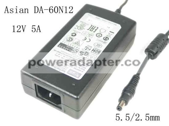 new 12V 5A APD Asian Power Devices DA-60N12 AC Adapter, 5.5/2.5mm Products specifications Item Condition New Model
