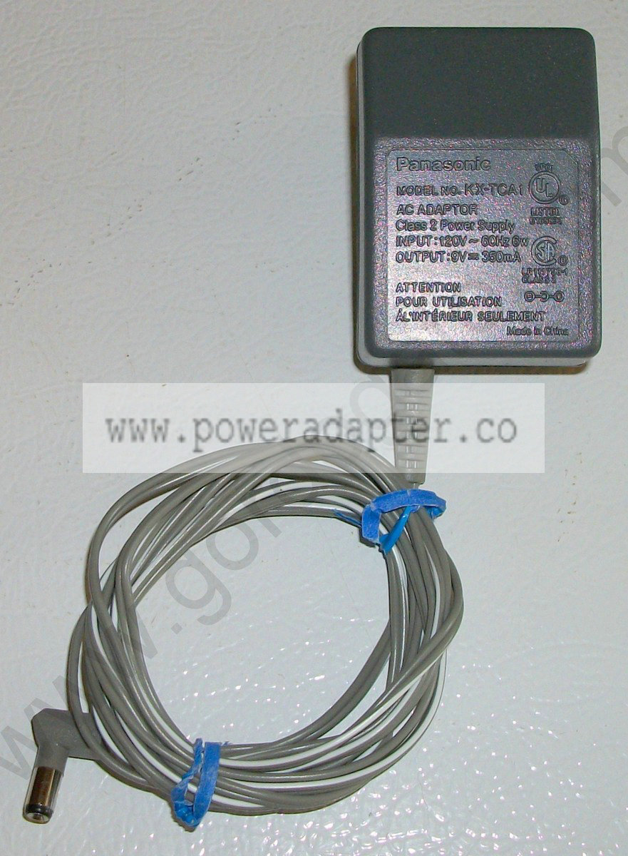 Panasonic KX-TCA1 9V DC AC Adapter for Cordless Phone [KX-TCA1] This AC adapter is for use with some Panasonic cordles