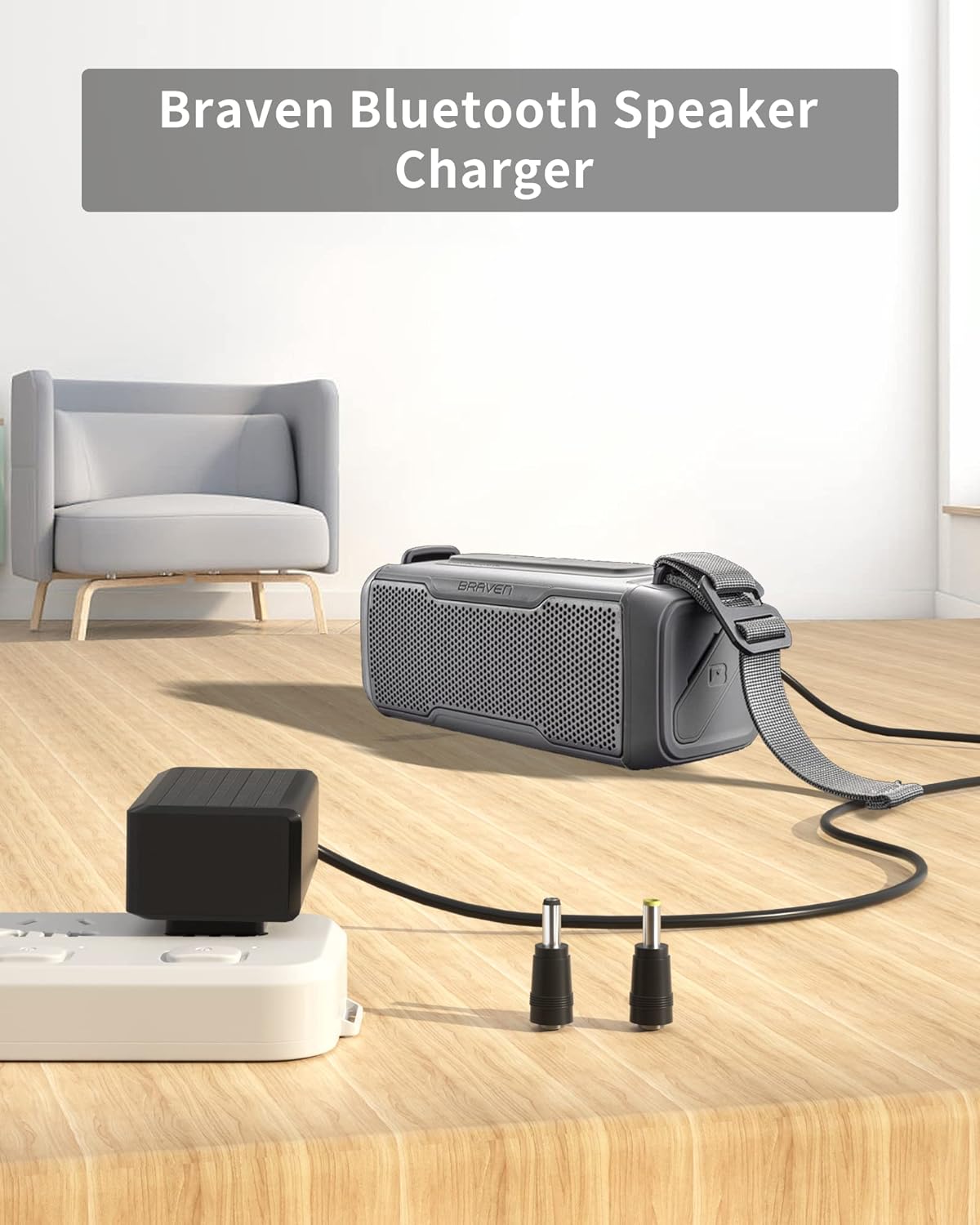 12V Charger Replacement for Braven Bluetooth Speaker Charger Compatible with Braven BRV-X, BRVX, BRVXGWB, BRVXBBB, BRV-H