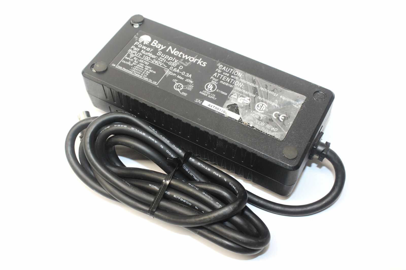 Bay Networks 721-030 D Power Supply AC Adapter Output DC 5V/12V 2.5A/0.7A/0.1A Brand: Bay Networks Type: Adapter M