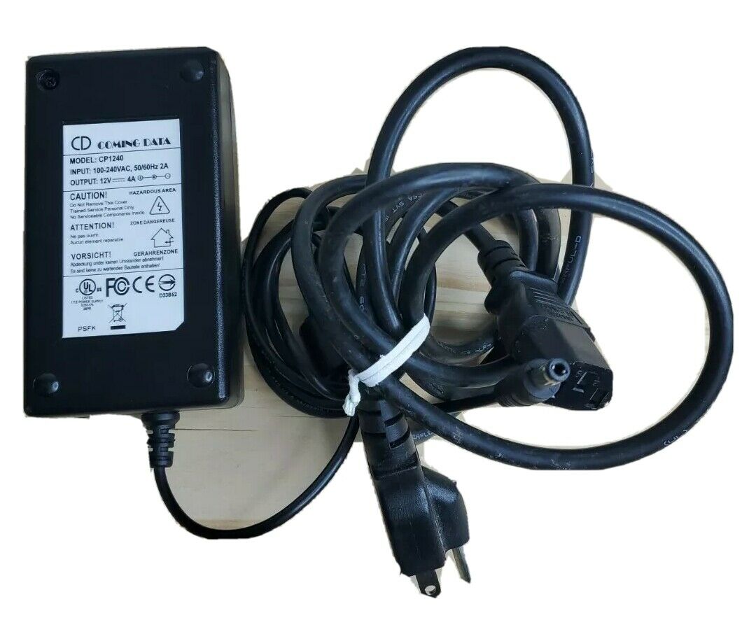 Power Adapter Supply Coming Data CP1240 12V 4A Replacement 50/60Hz 2A Features: new Connection Split/Duplication: 1:2