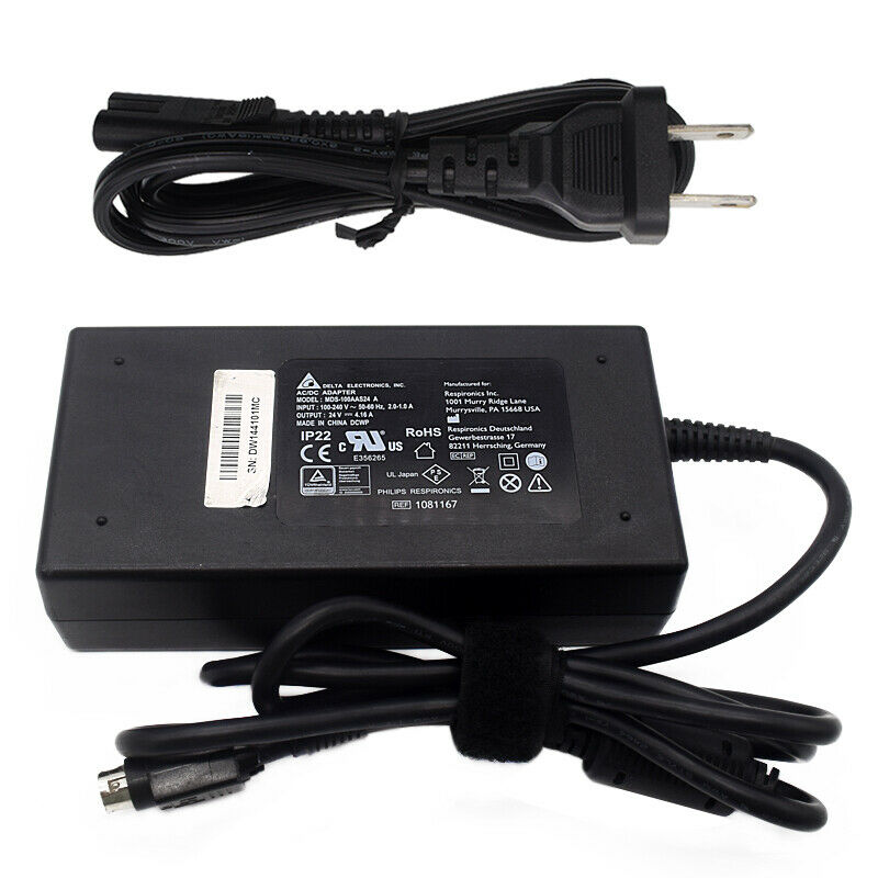 Delta MDS-100AAS24 A 3 pin 24V 4.16A Power Supply Charger For Philips Ventilator Nominal Input Voltage Rating (AC): 1