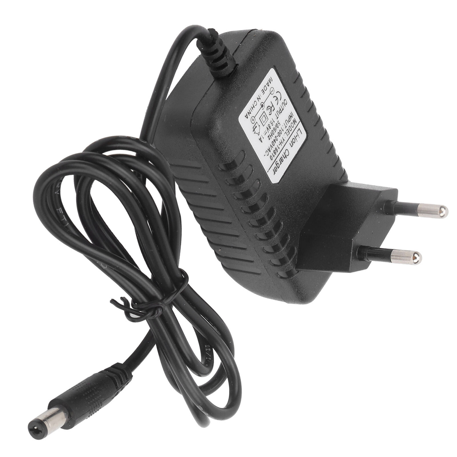 EU Plug 100‑240V 16.8V 1A Lithium Battery Charger PC Multi‑Protection Chargin Feature: 1. PC engineering plastic shell