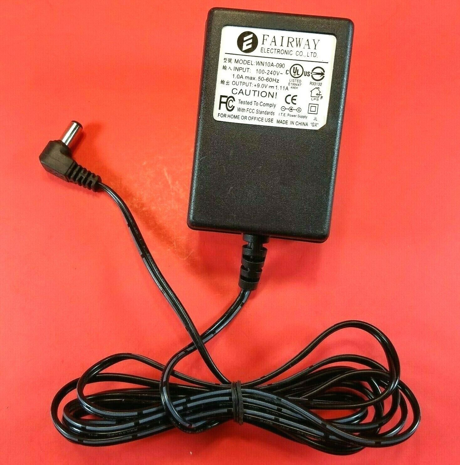 Genuine FAIRWAY Model WN10A-090 Power Supply Adaptor 9V 1.11A OEM AC/DC Adapter Type: AC Adapter Features: Powered M