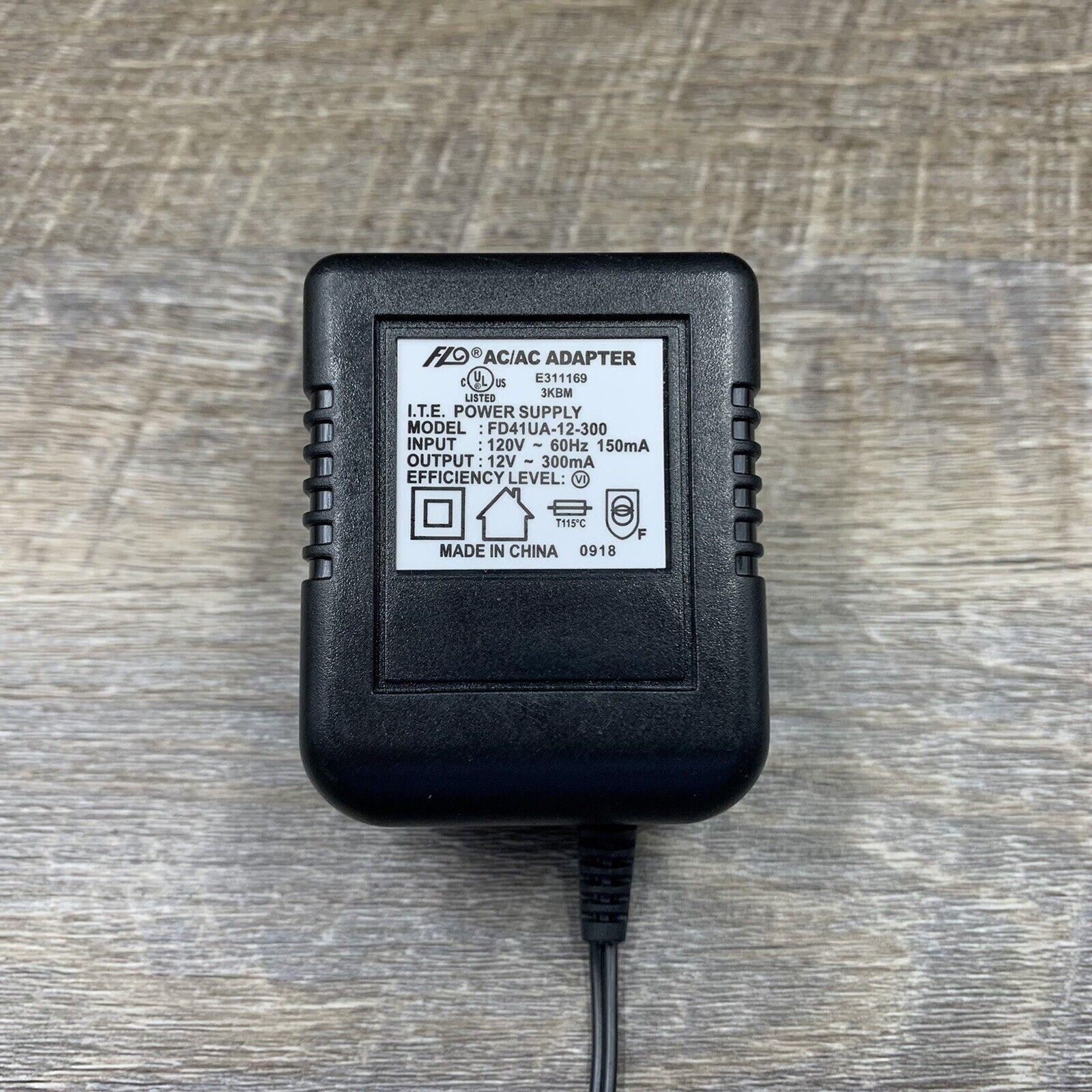 FLO AC Adapter Model FD41UA-12-300 12V 300mA Power Supply Charger Brand: FLO Type: AC/AC Adapter Connection Split/Du