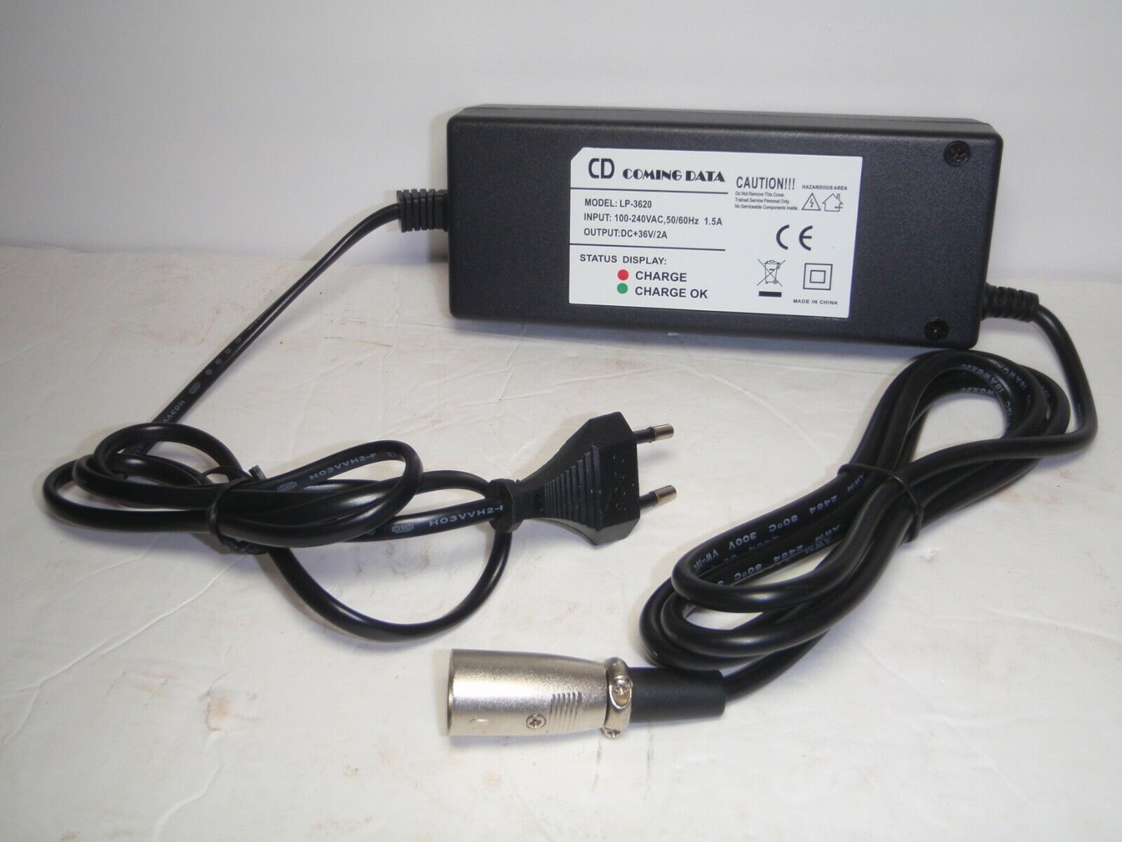 Adapter Charger CD Coming Data LP-3620 Ming Data 100-240vac, 50/60 hz, 1.5a Type: Adapter Compatible Model: altered e