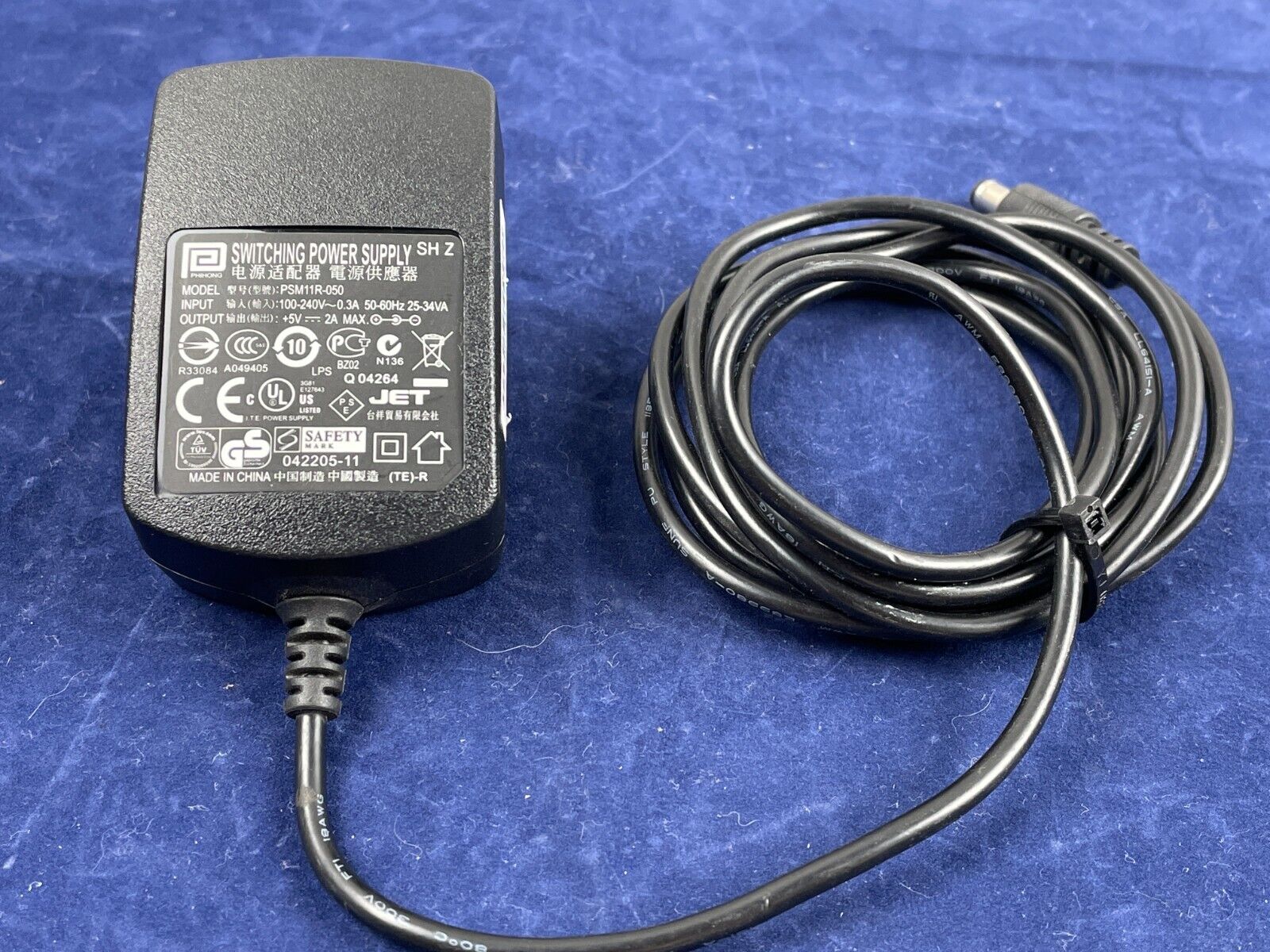 PHIHONG PSM11R-050 100-240V SWITCHING 5V 2A AC POWER SUPPLY ADAPTER 5.5 x 2.5MM Type: AC/DC Adapter MPN: PSM11R-050