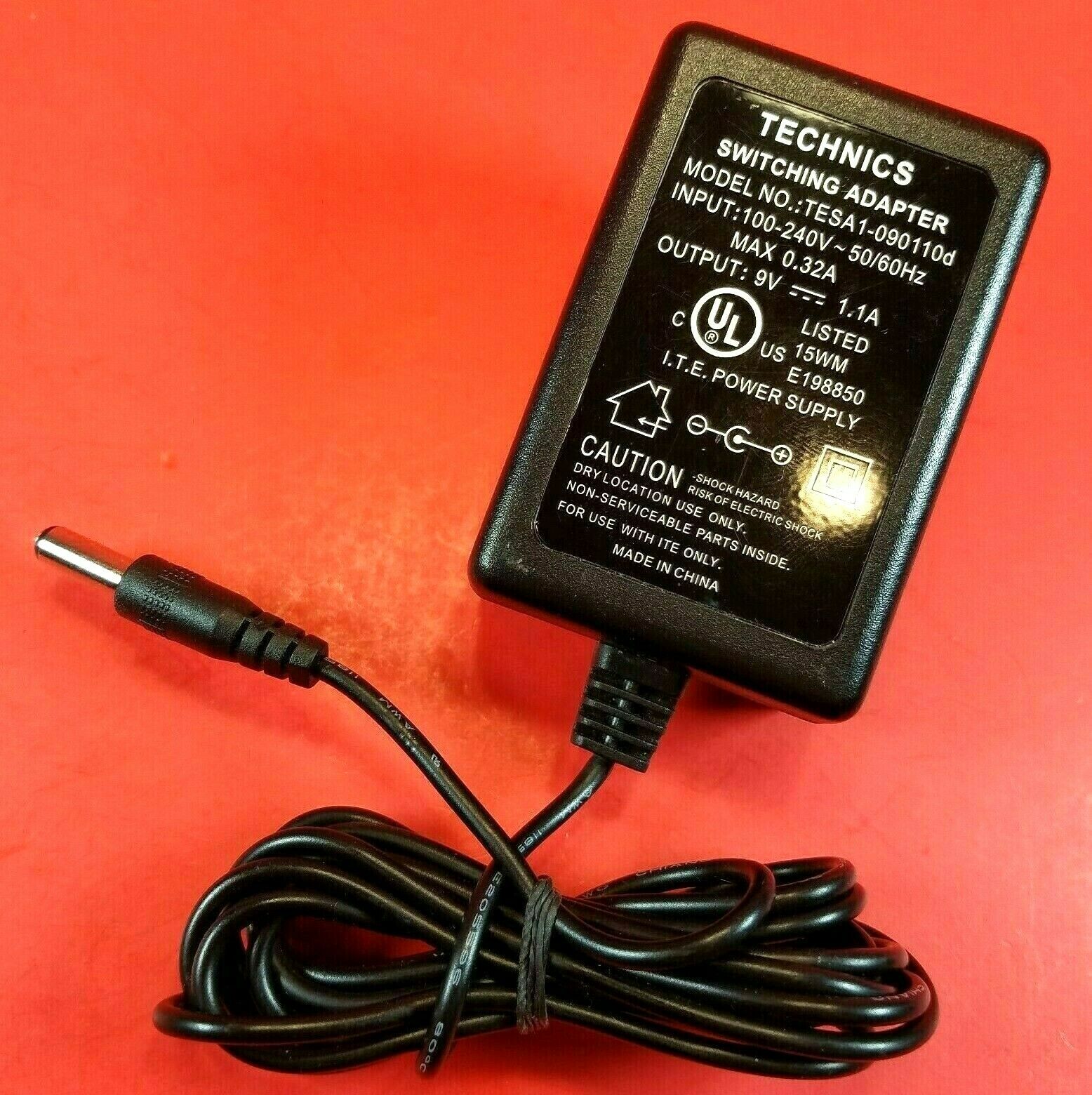 Genuine TECHNICS TESA1-090110d Power Supply Adaptor 9V - 1.1A OEM AC/DC Adapter Type: Switching Adapter Features: Po