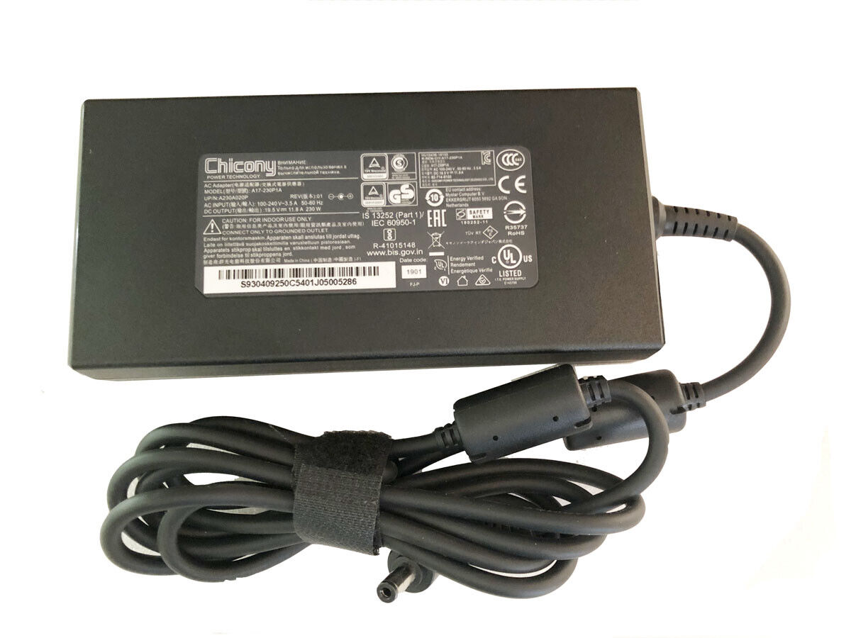 19.5V 11.8A 230W AC Power Adapter For Schenker XMG Apex 17 M21 Clevo NH77ERQ PSU Country/Region of Manufacture: Chin