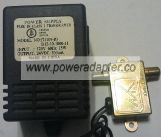 71109-R AC ADAPTER 24V DC 500MA POWER SUPPLY TV CONVERTER - Click Image to Close