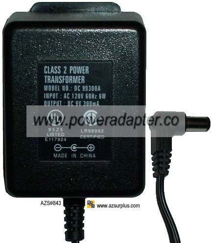 DC 90300A AC DC ADAPTER 9V 300mA POWER SUPPLY