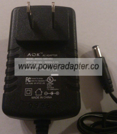 AOK AK02G-1200100U AC ADAPTER 12VDC 1A NEW 2 x 5.5 x 10mm