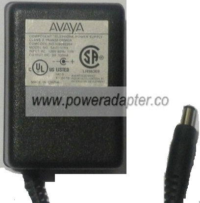 AVAYA SA41-118A AC ADAPTER 9VDC 700mA 13W -( )- POWER SUPPLY