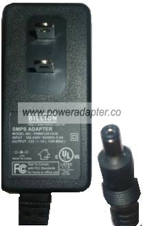 BILLION PAW012A12US AC ADAPTER 12V DC 1A POWER SUPPLY - Click Image to Close