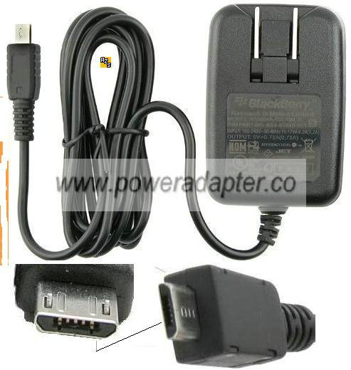 BLACKBERRY PSM04A-050RIM (NY) AC ADAPTER 5VDC 0.7A Micro USB 5 P - Click Image to Close