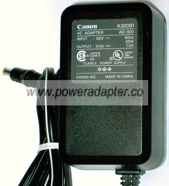 CANON K30081 AC ADAPTER 13.5V DC 1A POWER SUPPLY - Click Image to Close