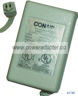 CONAIR SA28-12A AC ADAPTER 4.4VDC 120mA 4.8W POWER SUPPLY - Click Image to Close