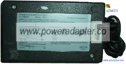COMPAQ SERIES 2842 AC ADAPTER 18.5VDC 3.1A 91-46676 POWER SUPPLY - Click Image to Close