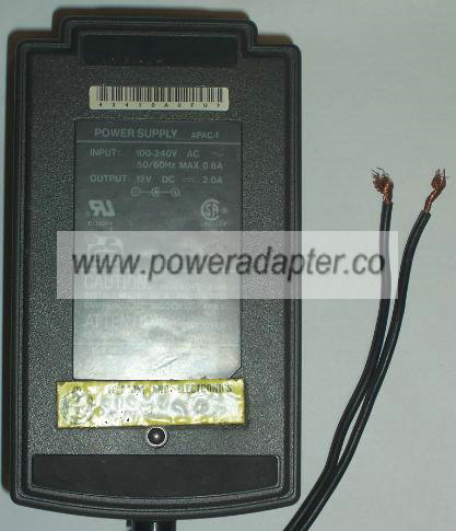 DELL APAC-1 AC ADAPTER 12V 2A POWER SUPPLY - Click Image to Close