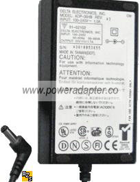 DELTA ADP-36HB AC ADAPTER 20VDC 1.7A POWER SUPPLY